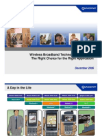 Wireless Broadband Technology Evolution: The Right Choice For The Right Application