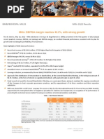 Mills: EBITDA Margin Reaches 43.3%, With Strong Growth: Bm&Fbovespa: Mils3 Mills 1Q12 Results