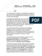 Precariedad Laboral y Desocupación Bue4nos Aires S Tissera