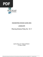 Engineering Design Guidelines Landscape: Planning Scheme Policy No. 15.11