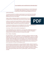 Valoración y Respeto de Los Usos Lingüísticos y La Diversidad Cultural