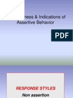 Assertiveness & Indications of Assertive Behavior