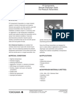 General Specifications: PI Components Remote Diaphragm Seals For Pressure Transmitters