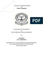 Cloud Computing: Technical Seminar Report On