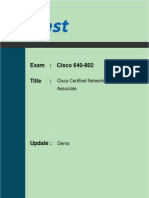 Exam: Cisco 640-802: Cisco Certified Network Associate