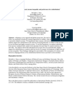 Economic Development, Income Inequality and Preferences For Redistribution