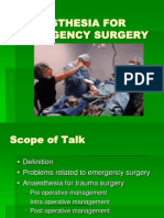 Anesthesia For Emergency Surgery