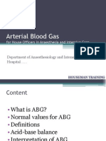 Arterial Blood Gas For HO