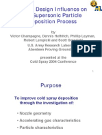 Nozzle Design Influence On The Supersonic Particle Deposition Process