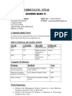 Curriculum - Vitae: Sameer Babu P