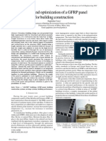 Design and Optimization of A GFRP Panel For Building Construction