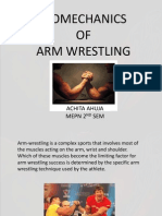 Bio Mechanics of Arm Wrestling