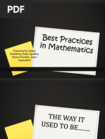 Best Practices in Mathematics