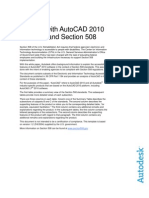 Working With Autocad 2010 Software and Section 508