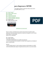 Soluciones para Impresora MP250