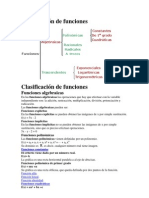 Clasificación de Funciones