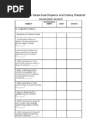 Sample Commericial Real Estate DD Checklist