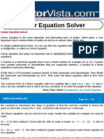 Linear Equation Solver