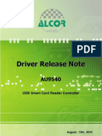 AU9540 Driver Release Note 20100813