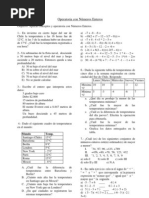 Guía de Refuerzo Operatoria Con Números Enteros