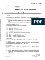 As 1141.22-2008 Methods For Sampling and Testing Aggregates Wet Dry Strength Variation