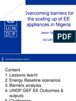 Overcoming Barriers For The Scaling Up of EE Appliances in Nigeria