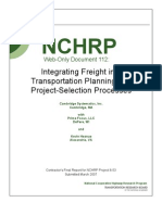 NCHRP: Integrating Freight Into Transportation Planning and Project-Selection Processes