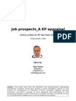 Job Prospects - A KP Appraisal: (Article Written For KP Year Book-2012)