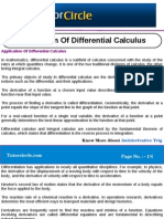 Application of Differential Calculus