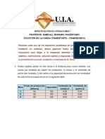 Solución Tarea (Transporte - Transbordo)