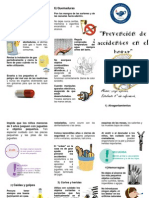 Triptico Prevención de Accidentes en El Hogar