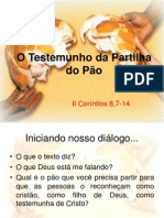 O Testemunho Da Partilha Do Pão