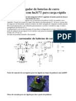 Circuito Carregador de Baterias de Carro Chumbo Ácido Com lm317T para Carga Rápida