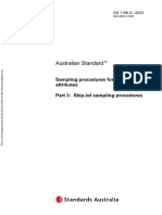 As 1199.3-2003 Sampling Procedures For Inspection by Attributes Skip-Lot Sampling Procedures