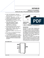 HCF4051B: Single 8-Channel Analog Multiplexer/Demultiplexer