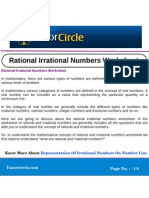 Rational Irrational Numbers Worksheet