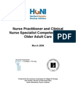 Nurse Practitioner and Clinical Nurse Specialist Competencies For Older Adult Care