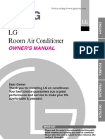 LG Room Air Conditioner: Owner'S Manual