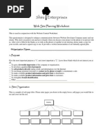 Website Planning Worksheet