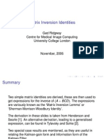 Matrix Inversion Lemma