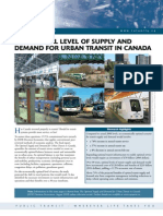 The Optimal Level of Supply and Demand For Urban Transit in Canada