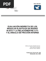 Evaluacion Indirecta de Los Modulos Elasticos de Rigidez in Situ y La Relaciónentre VP VS y El Angulo de Friccion Interna