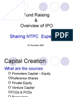 Fund Raising & Overview of IPO: Sharing NTPC Experience