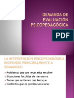 Demanda de Evaluación Psicopedagógica