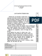 Vel Lect. Las Plantas Tienen Vida 4º Año