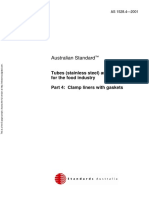 As 1528.4-2001 Tubes (Stainless Steel) and Tube Fittings For The Food Industry Clamp Liners With Gaskets