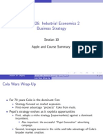 Econ 326: Industrial Economics 2 Business Strategy: Session 10 Apple and Course Summary