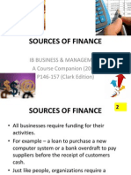 Sources of Finance: Ib Business & Management A Course Companion (2009) P146-157 (Clark Edition)