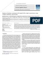 Analysis of Interface Switching For NB Doped SrTiO3 Single Crystal Device Using Complex Impedance Spectros