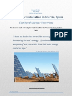 Photovoltaic Installation in Murcia, Spain: Edinburgh Napier University